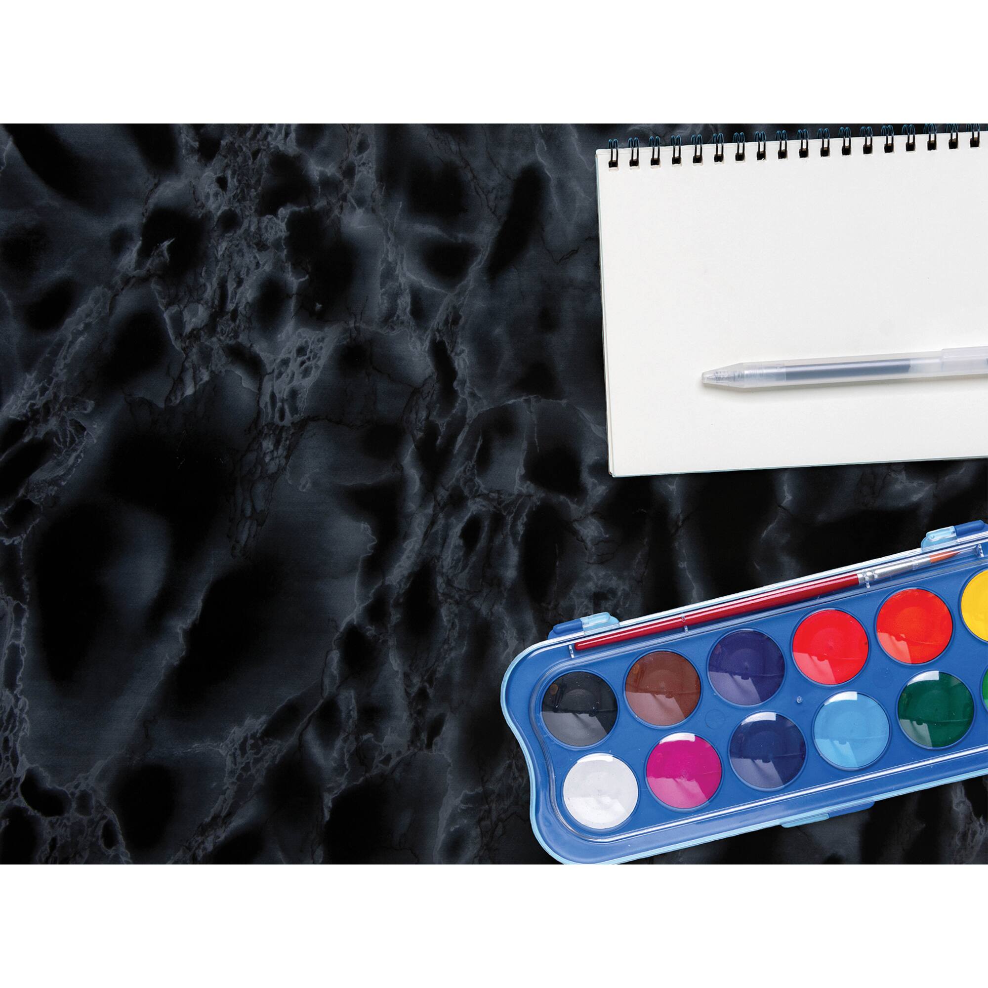 Fablon Carrara Black Adhesive Film, 2ct.